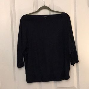 Talbots Navy blue boatneck 3/4 sleeve T-shirt 2xp